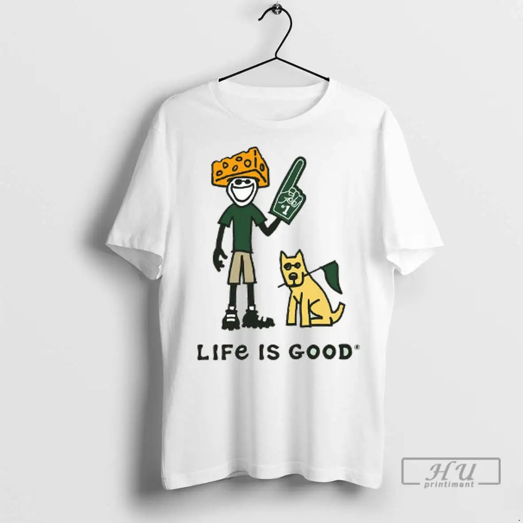 Trending Green Bay Packers Lambeau Field Life Is Good Cheesehead Painting T Shirts