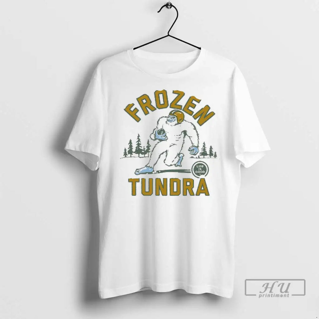 Trending Green Bay Packers Lambeau Field Life Is Good Yeti Frozen Tundra Painting T Shirts