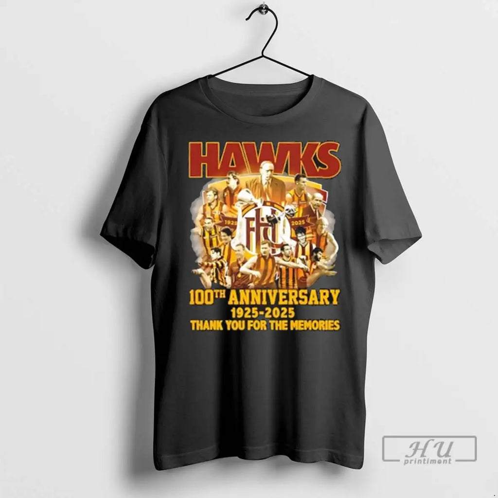 Trending Hawks Legends 100th Anniversary 1925 2025 Thank You For The Memories T Shirts