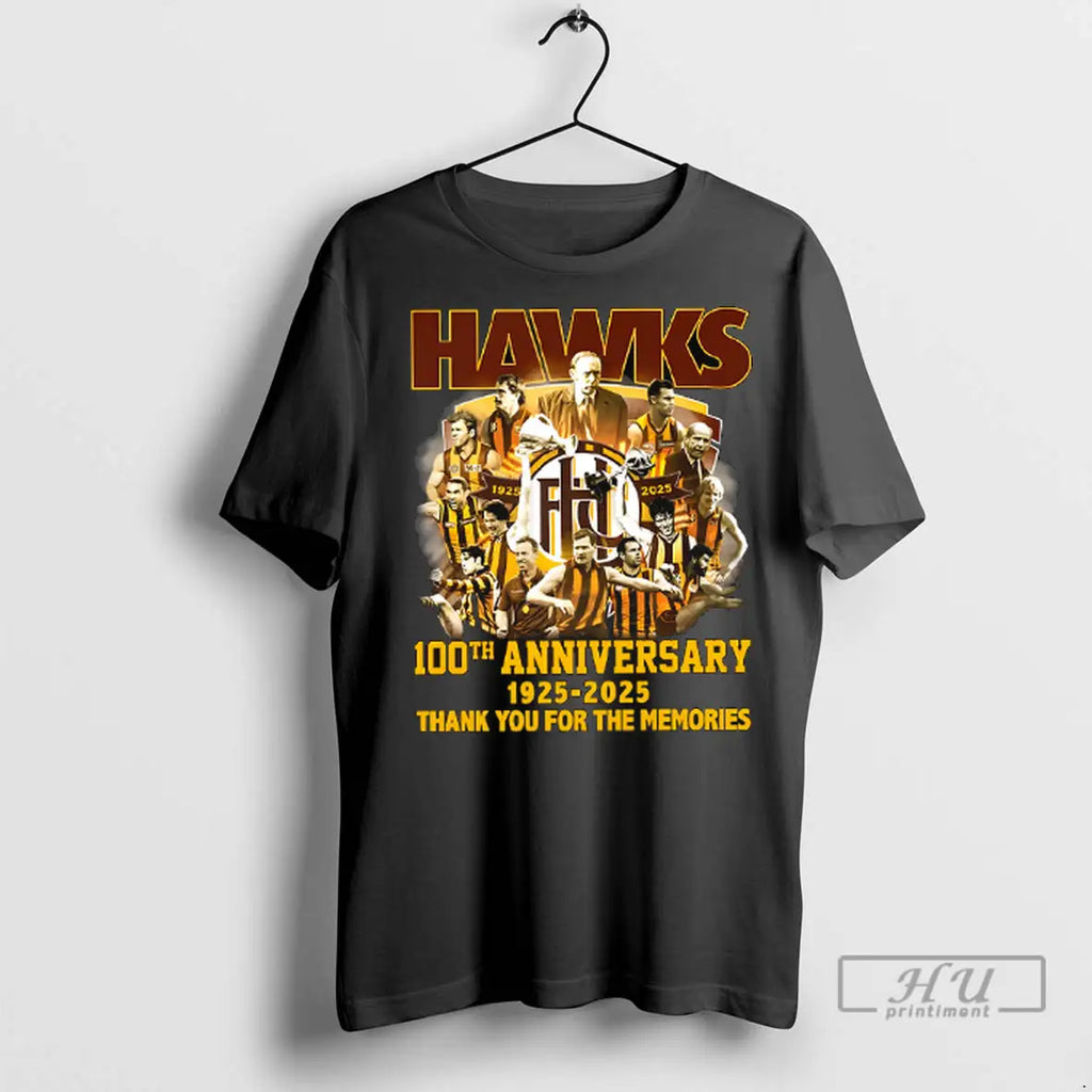 Trending Hawks Legends 100th Anniversary 1925 2025 Thank You For The Memories Tee T Shirts