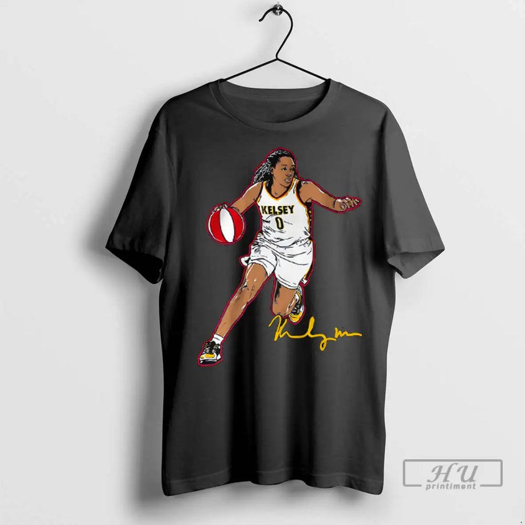 Trending Indiana Fever Kelsey Mitchell Superstar Pose Signature Tee T Shirts