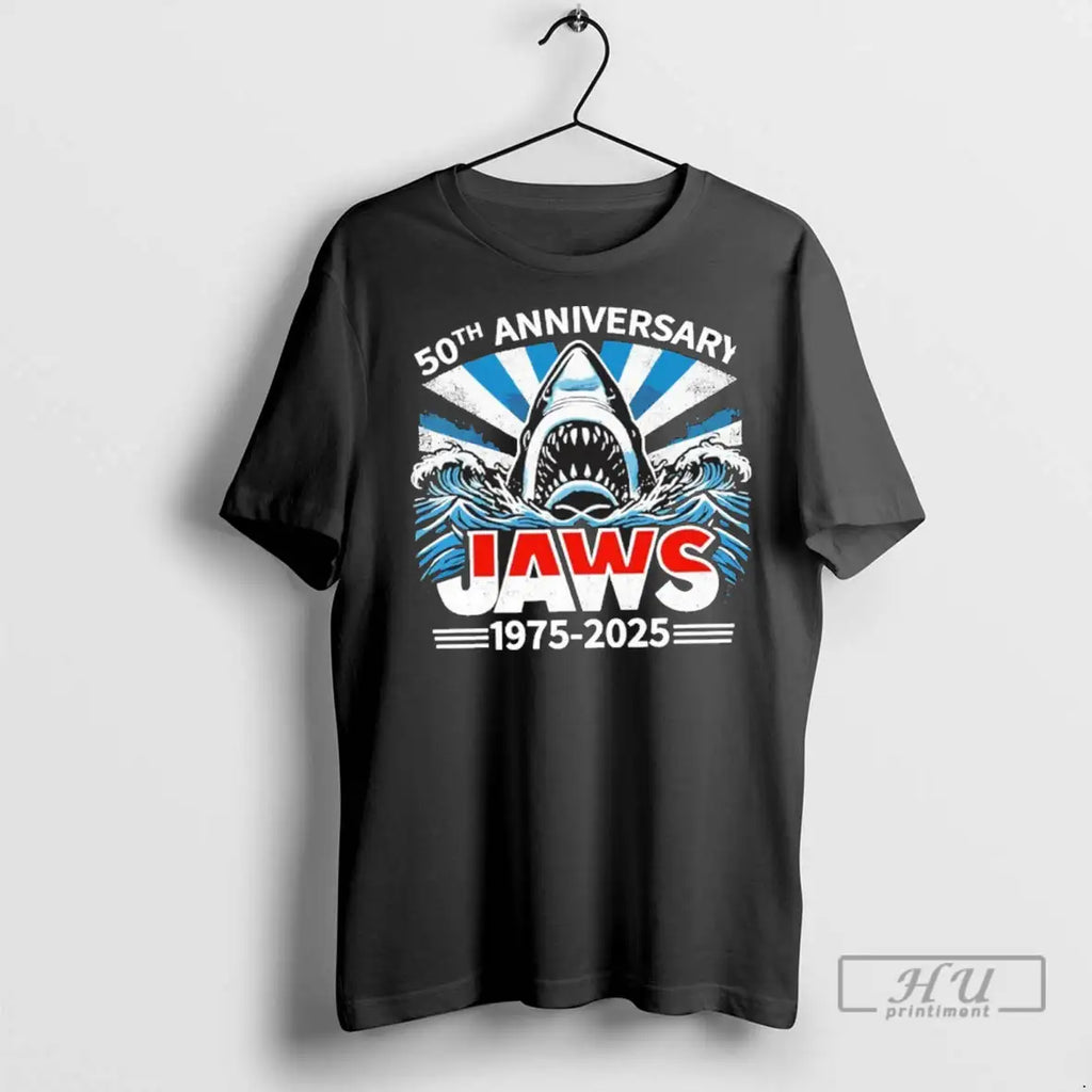 Trending Jaws 50th Anniversary 1975 2025 Vintage T Shirts