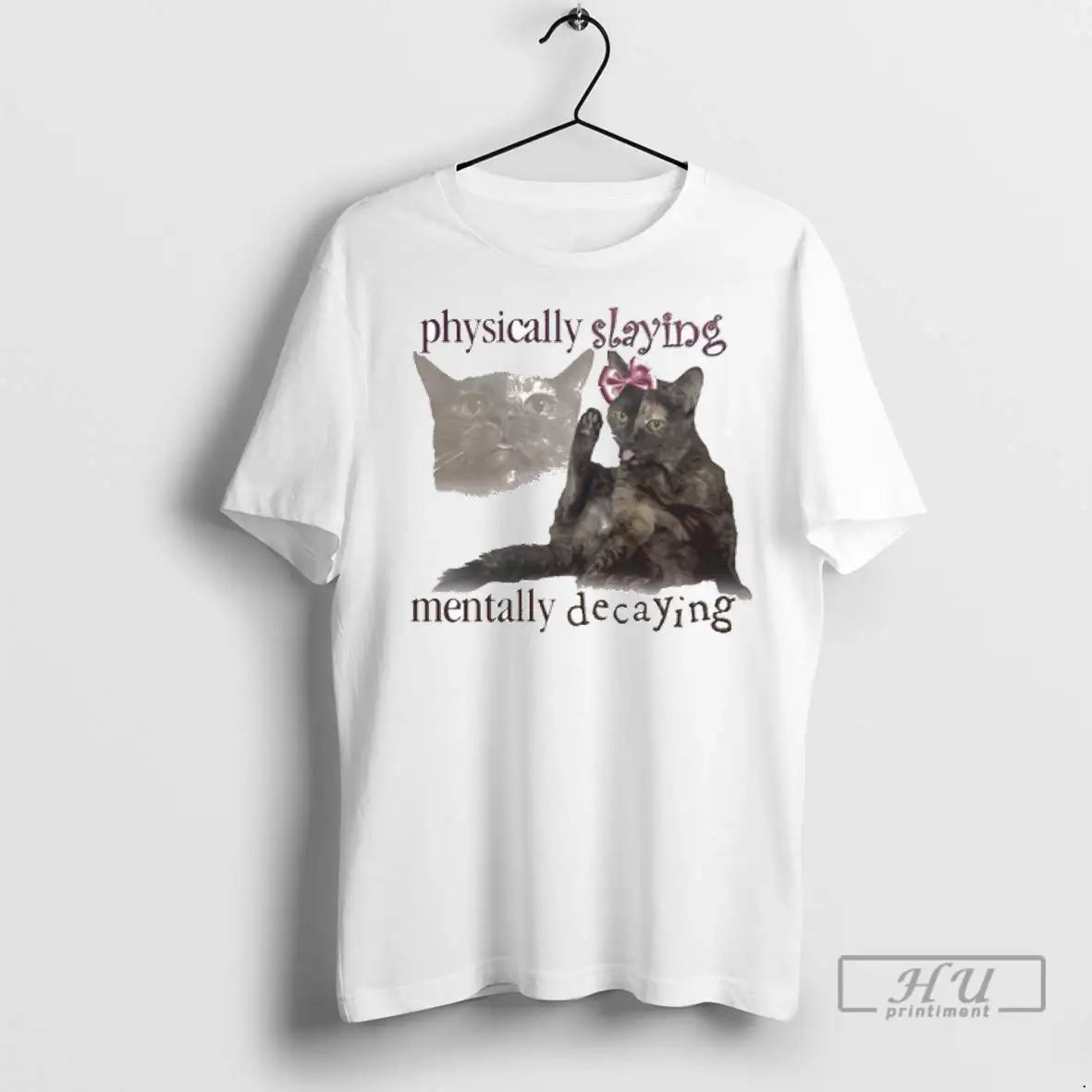 Trending Lilly The Cat Physically Slaying Decaying Bow T Shirts