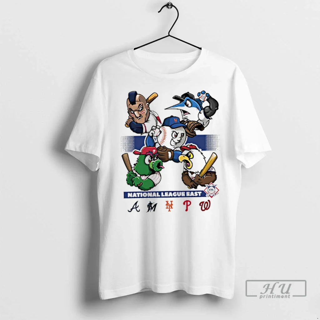 Trending National League East 2025 Mlb Postseason Mascot T Shirts
