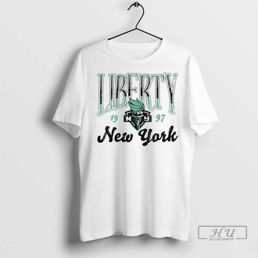 Trending New York Liberty Wnba 1997 Oatmeal Sky High Fleece T Shirts