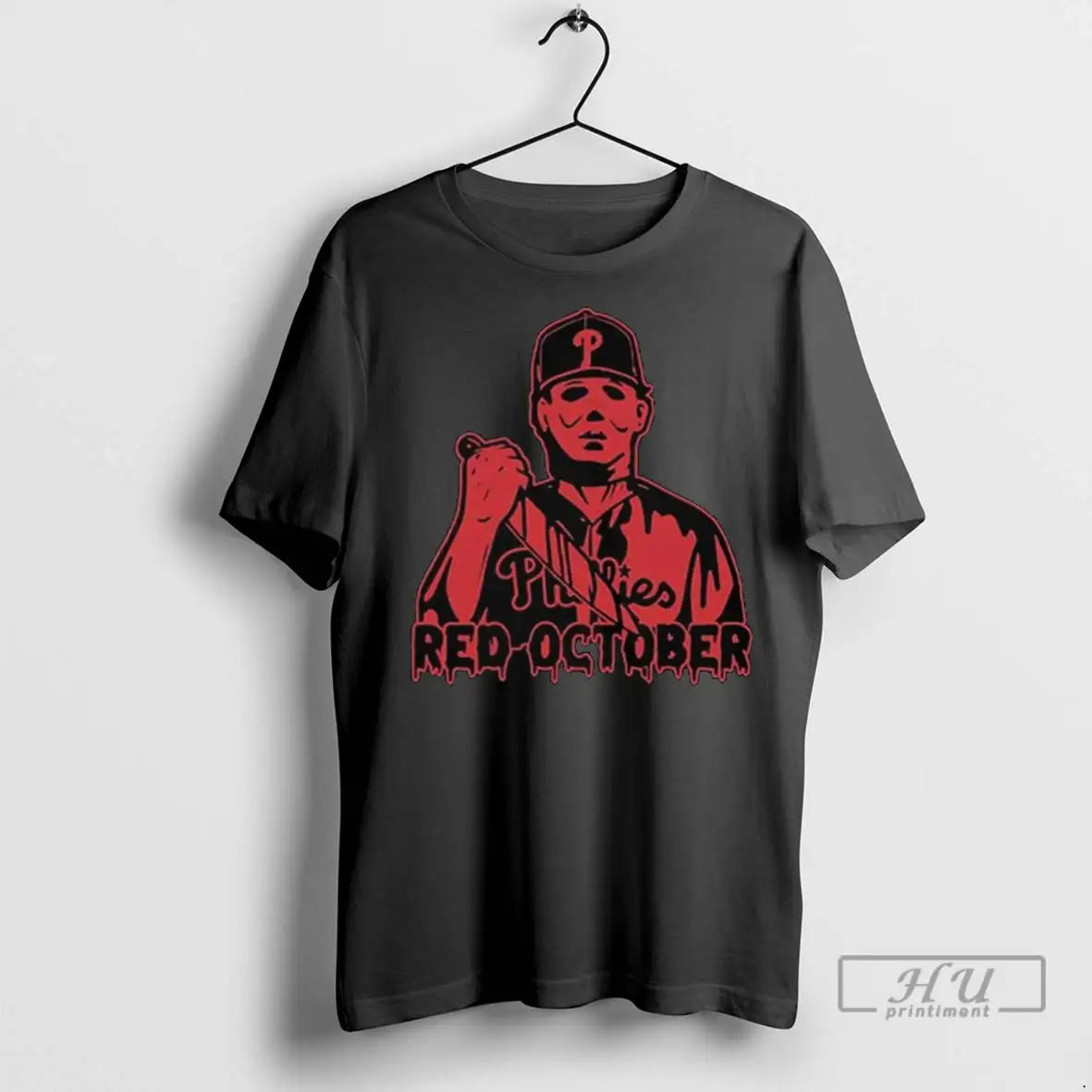 Trending Phillies Michael Myers Red October Long Sleve T Shirts