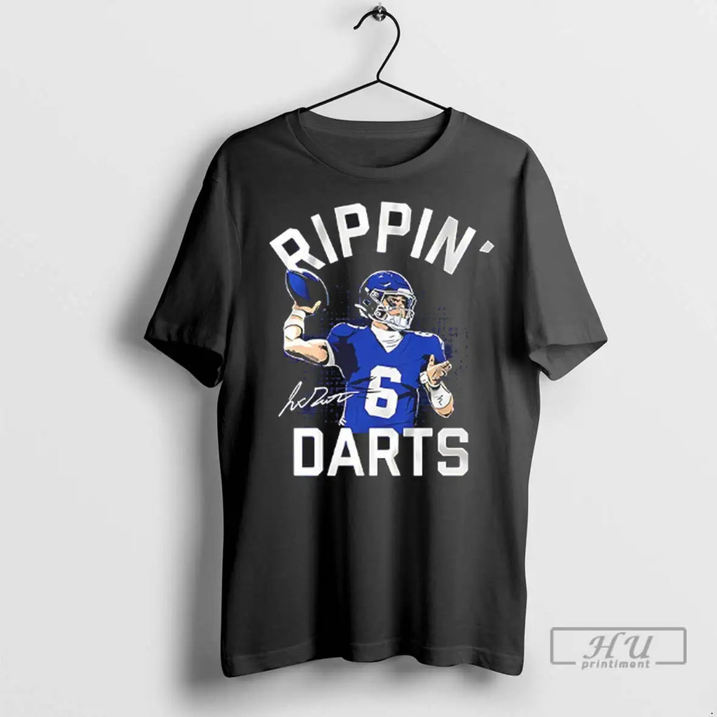 Trending Rippin Darts Jaxson Dart New York Giants Football Signature T Shirts