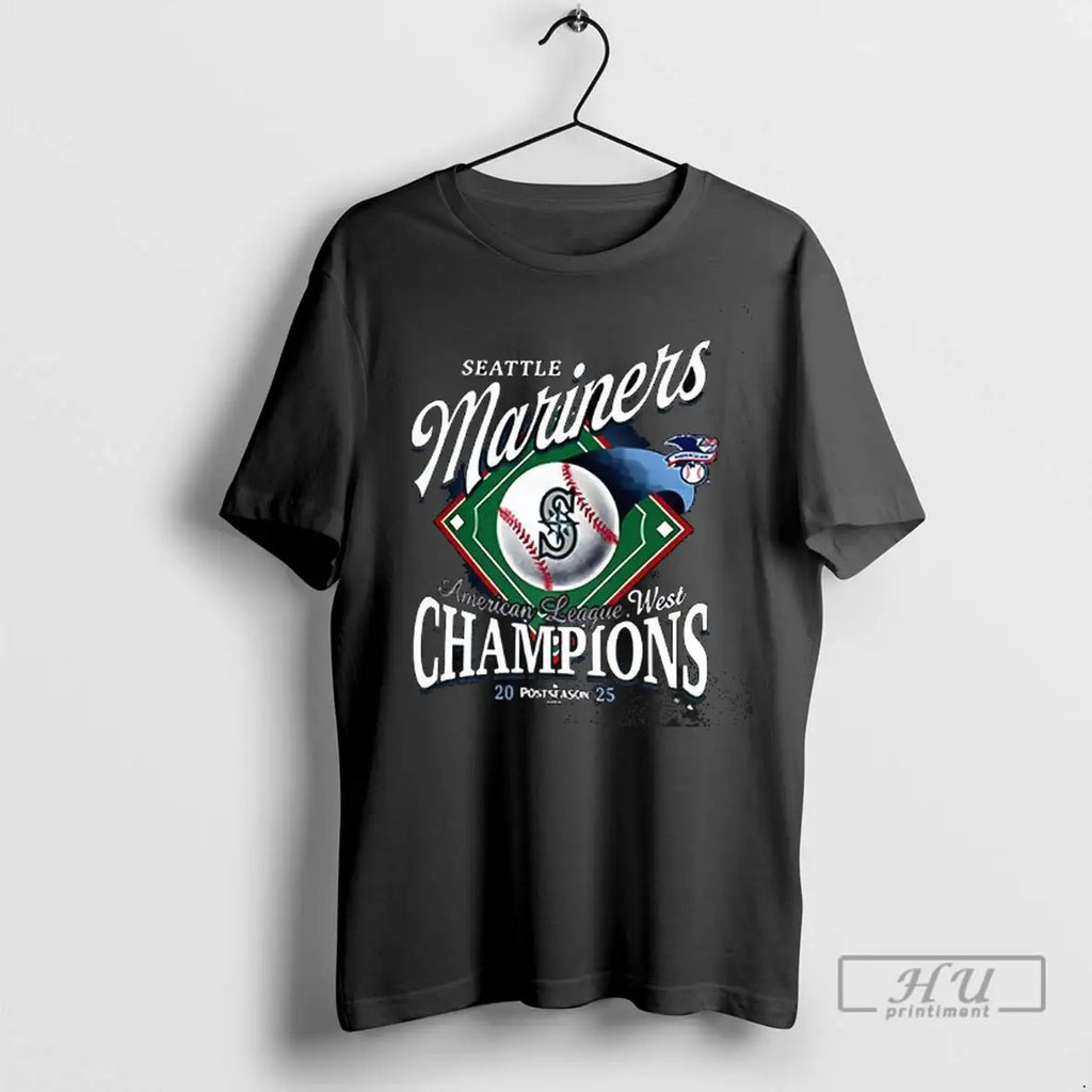 Trending Seattle Mariners 2025 Amnerican League West Division Champions T Shirts