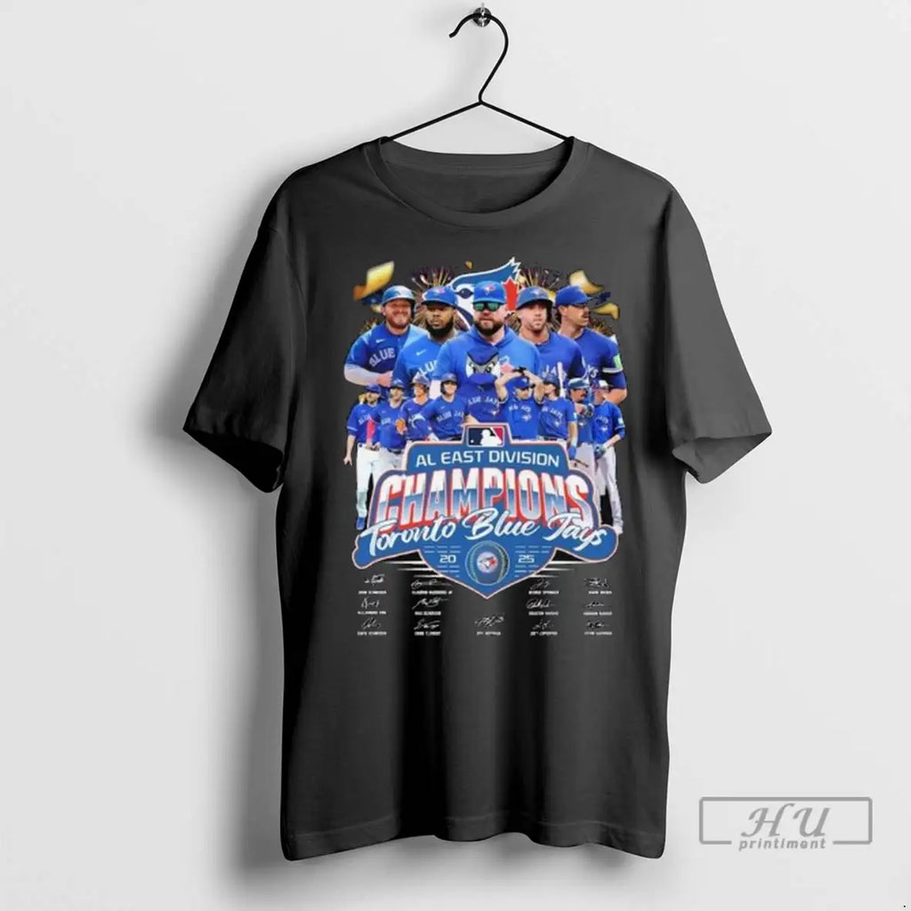 Trending Toronto Blue Jays 2025 Al East Division Champion Team Graphic Signatures Long Sleve