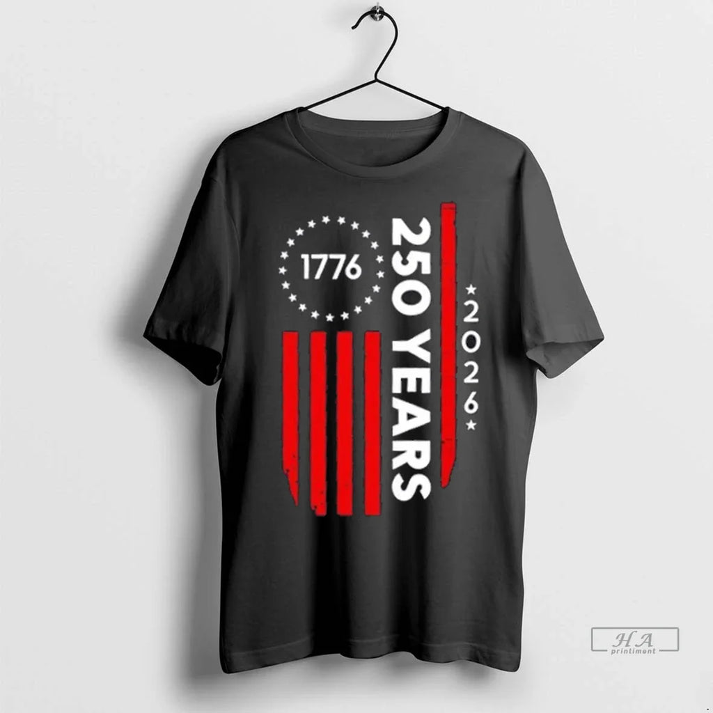 Trendy 250 Years America Anniversary 250th Independence Day 1776 2026 Us Flag Shirt Sweater