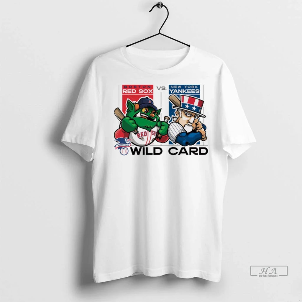 Trendy Boston Red Sox Vs New York Yankees 2025 Mlb American League Wild Card Mascots