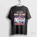 Trendy God First Family Second Then Chicago Cubs Baseball Mascot And Players Shirt Sweater