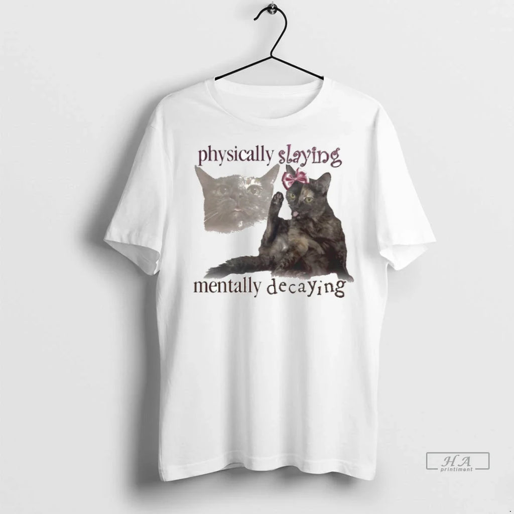 Trendy Lilly The Cat Physically Slaying Decaying Bow Shirt Sweater
