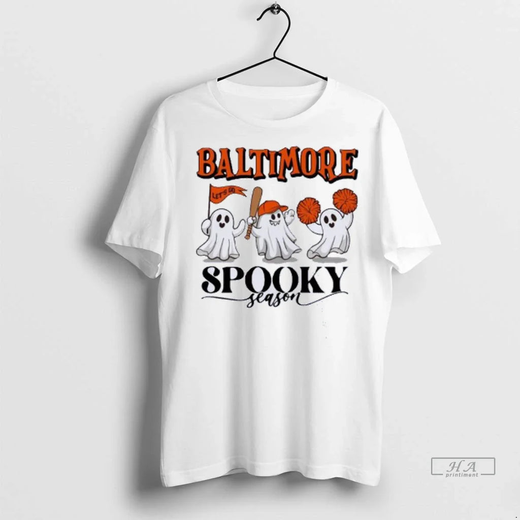 Trendy Officials Baltimore Orioles Ghost Baseball Spooky Season Halloween Mlb Wild Card Shirt Sweater