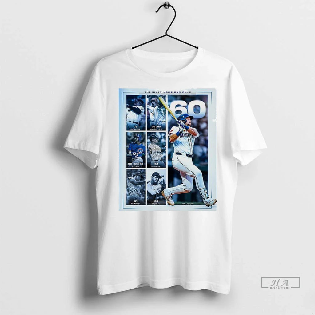 Trendy Officials Cal Raleigh Seattle Mariners Mlb 60 Home Runs Player Shirt Sweater