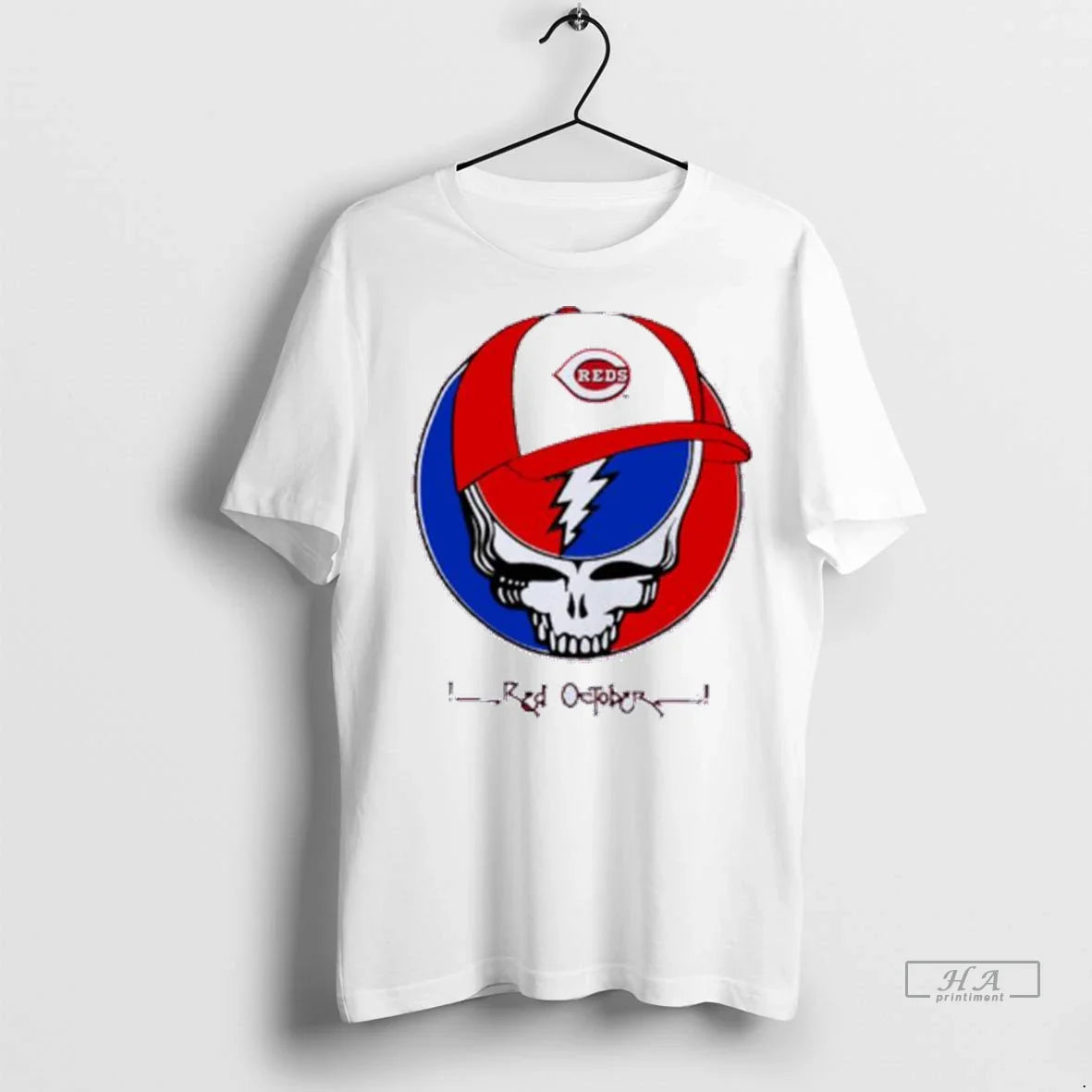 Trendy Officials Cincinnati Reds Grateful Dead Red October Mlb Wild Card Shirt Sweater