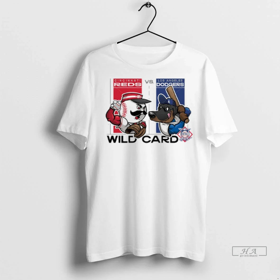 Trendy Officials Cincinnati Reds Vs Los Angeles Dodgers 2025 Mlb Wild Card Matchup Mascot