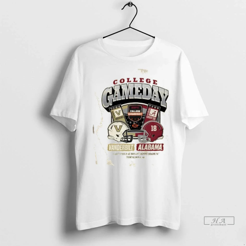 Trendy Officials College Gameday Vanderbilt Vs Alabama Saban Field At Bryant Denny Stadium Shirt Sweater