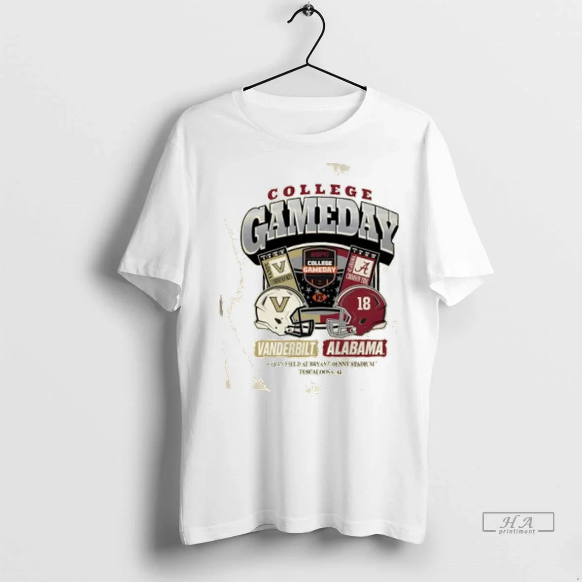 Trendy Officials College Gameday Vanderbilt Vs Alabama Saban Field At Bryant Denny Stadium Shirt Sweater