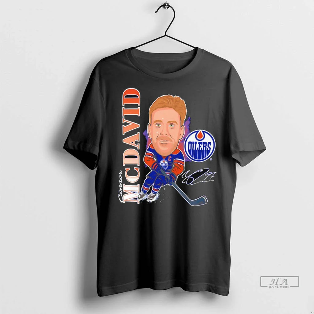 Trendy Officials Connor Mcdavid Edmonton Oilers Hockey Caricature Player Signature Shirt Sweater