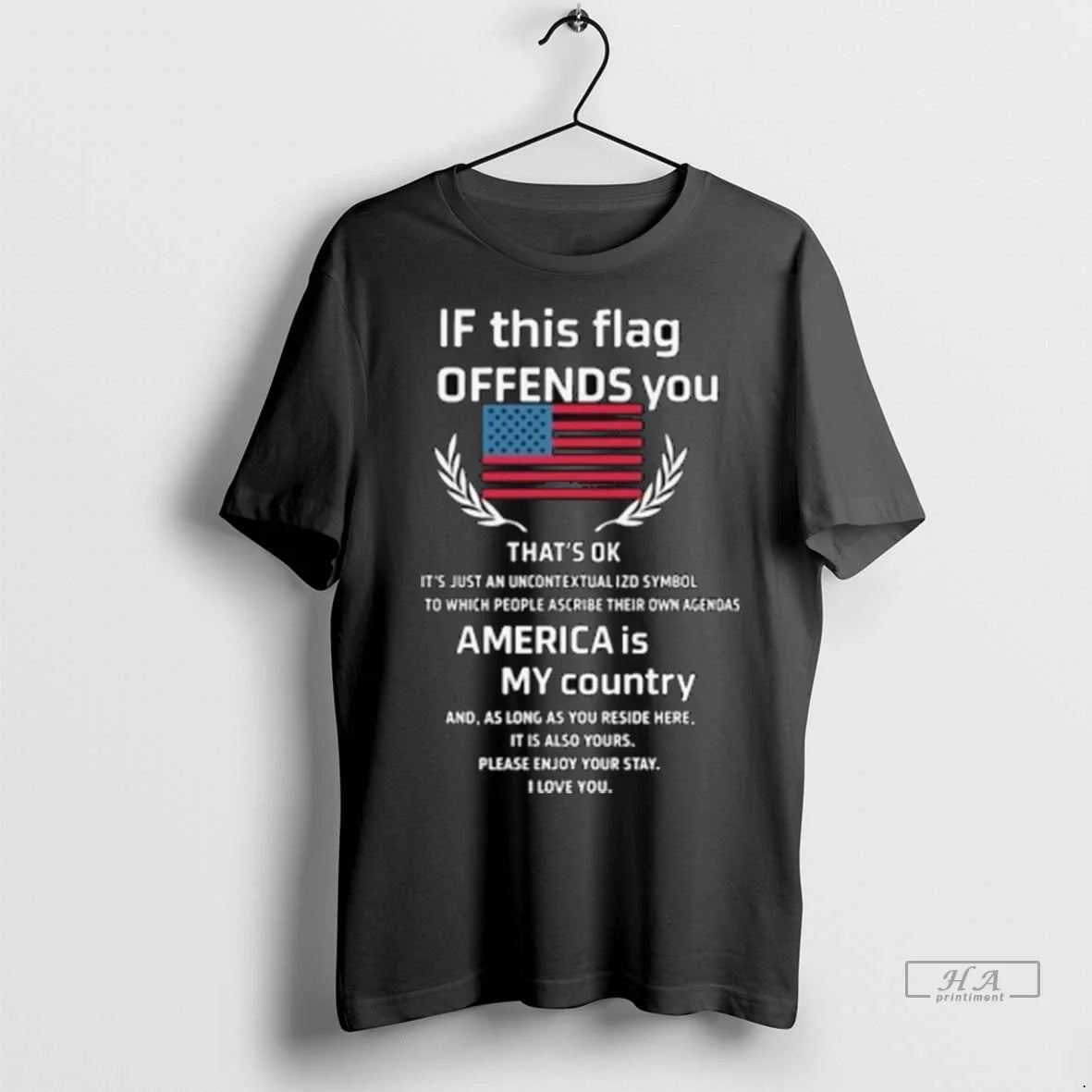 Trendy Officials If This Flag Offends You America Is My Country Long Sleve Shirt Sweater