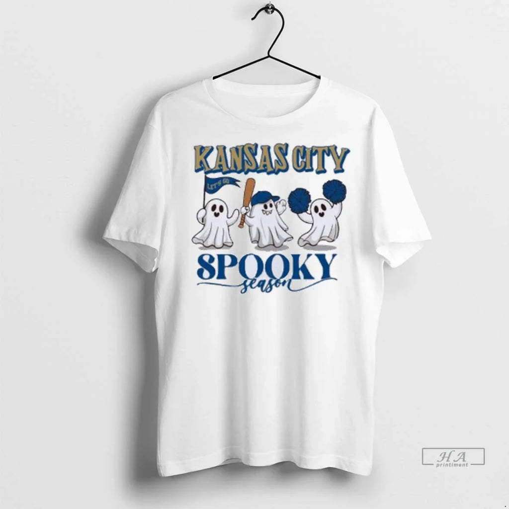 Trendy Officials Kansas City Royals Ghost Baseball Spooky Season Halloween Mlb Wild Card Shirt Sweater