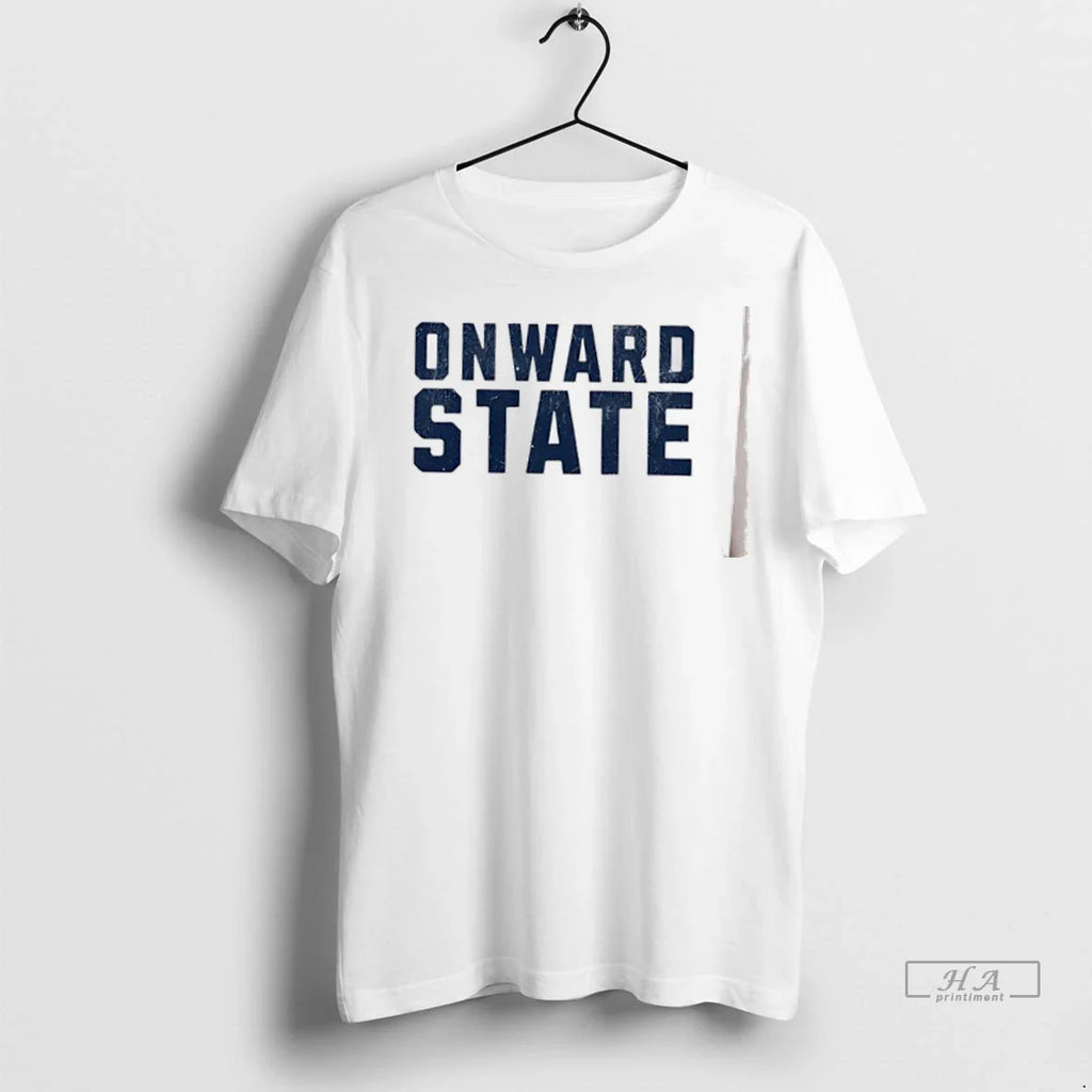 Trendy Officials Onward State Text Simple Shirt Sweater