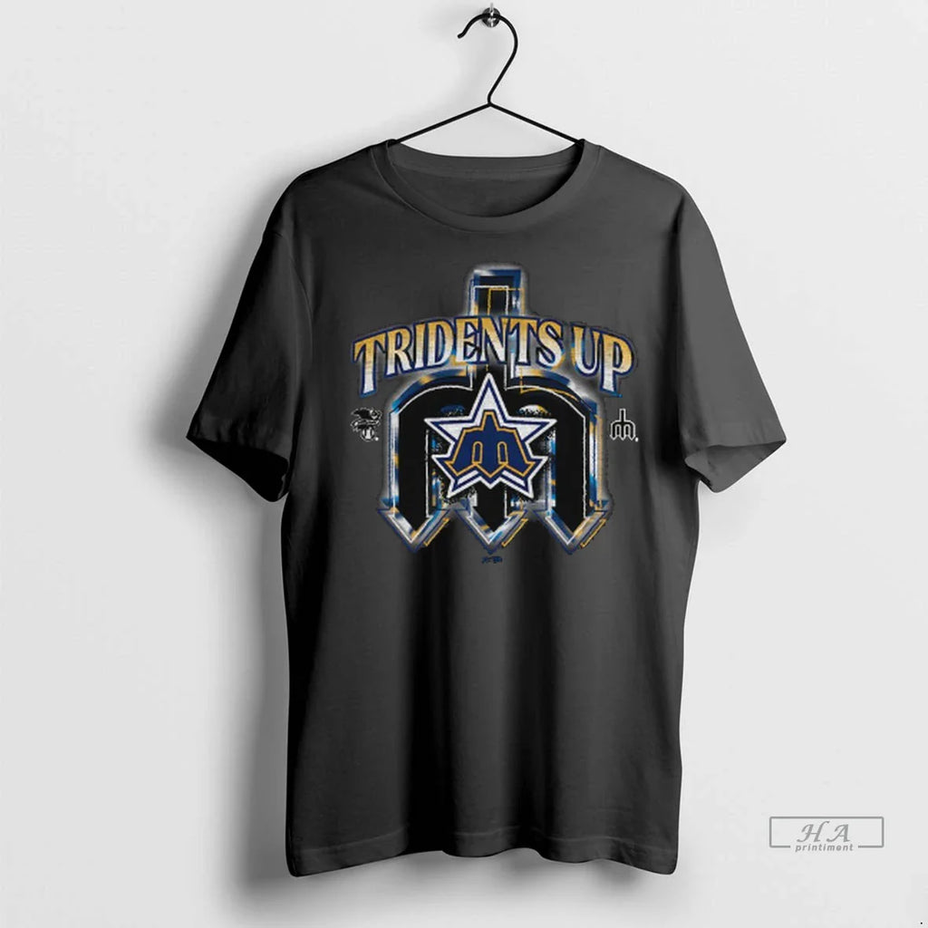 Trendy Officials Seattle Mariners Tridents Up Mlb Baseball Regional Franklin Logo Shirt Sweater