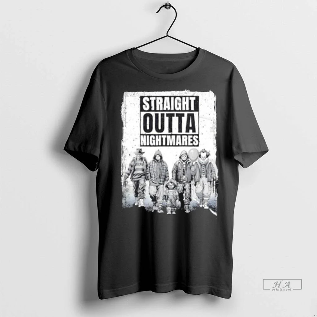 Trendy Officials Straight Outta Nightmares Horror Halloween Scary Shirt Sweater