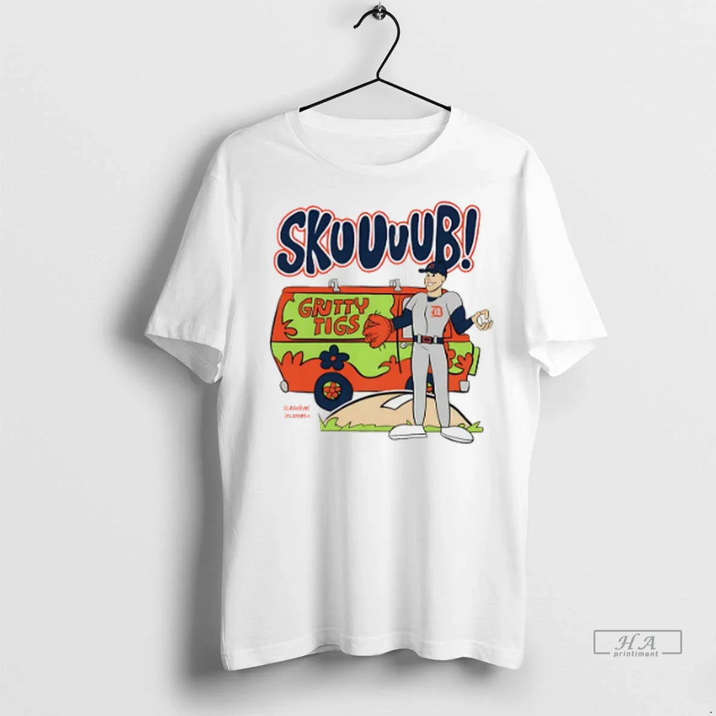 Trendy Tarik Skubal Detroit Tigers Skuuuub Gritty Tigs Cartoon Shirt Sweater