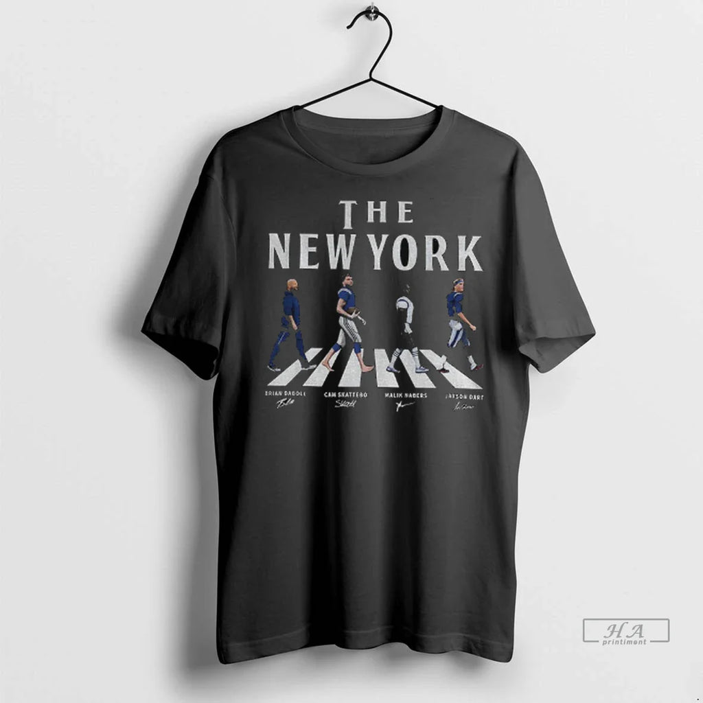 Trendy The New York Brian Daboll Cam Skattebo Malik Nabers And Jaxson Dart Abbey Road