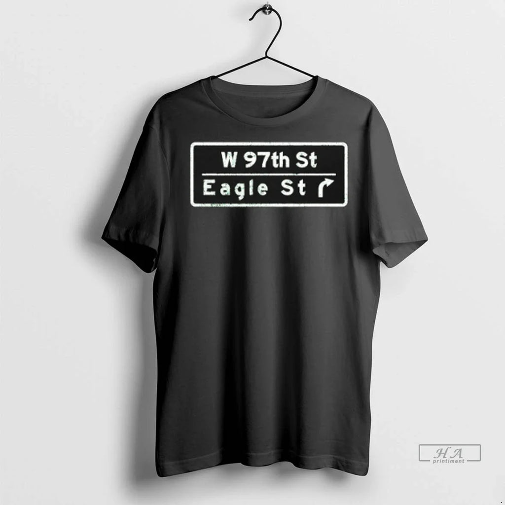 Trendy W 97th St Eagle St Road Signs Shirt Sweater