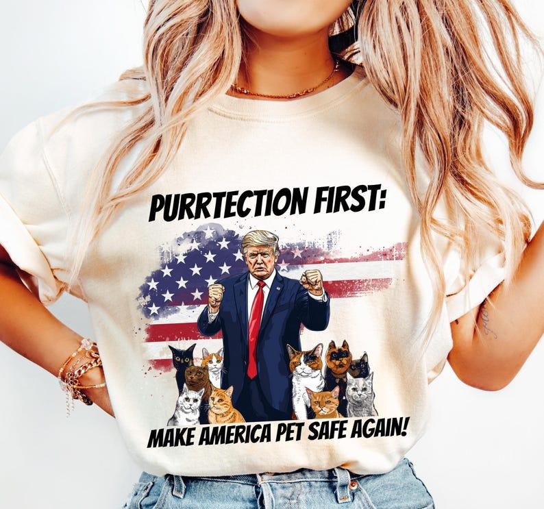 Trump Shirt Cats Trump Funny Sublimation Shirt Funny Political Shirt Tru.Mp Shirt Trend T-Shirts