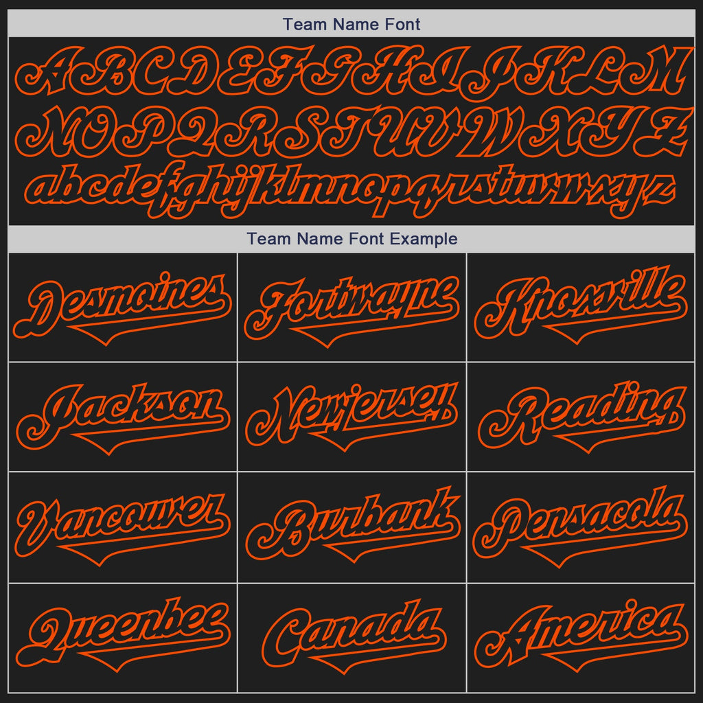 Custom Black Orange Authentic Two Tone Baseball Jersey
