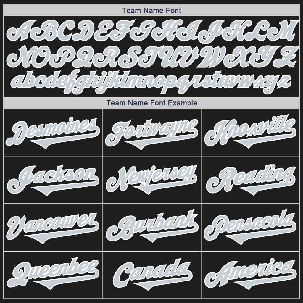 Custom Black Silver-White Authentic Two Tone Baseball Jersey