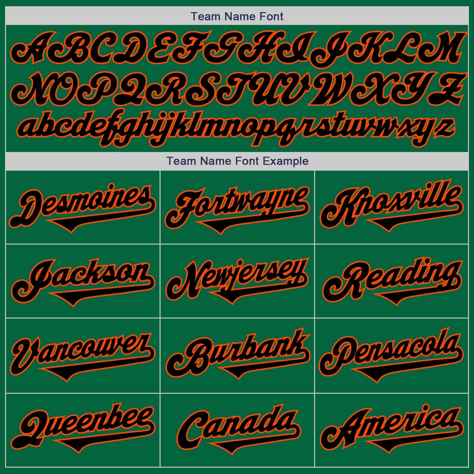 Custom Kelly Green Black-Orange Authentic Two Tone Baseball Jersey