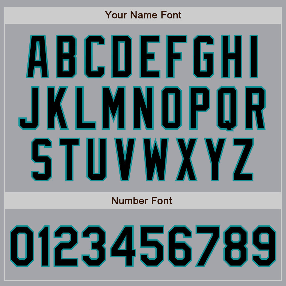 Custom Gray Black-Teal Authentic Two Tone Baseball Jersey