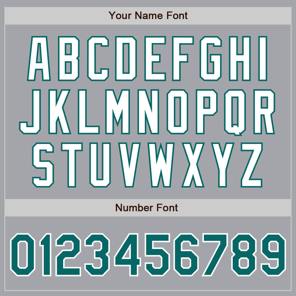 Custom Gray Teal-White Authentic Two Tone Baseball Jersey