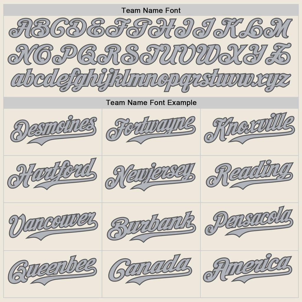 Custom Cream Steel Gray Pinstripe Gray Authentic Two Tone Baseball Jersey