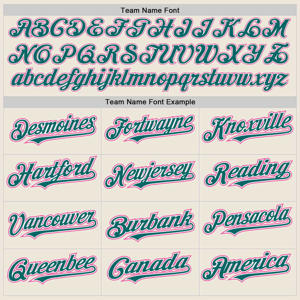 Custom Cream Teal Pinstripe White-Pink Authentic Two Tone Baseball Jersey