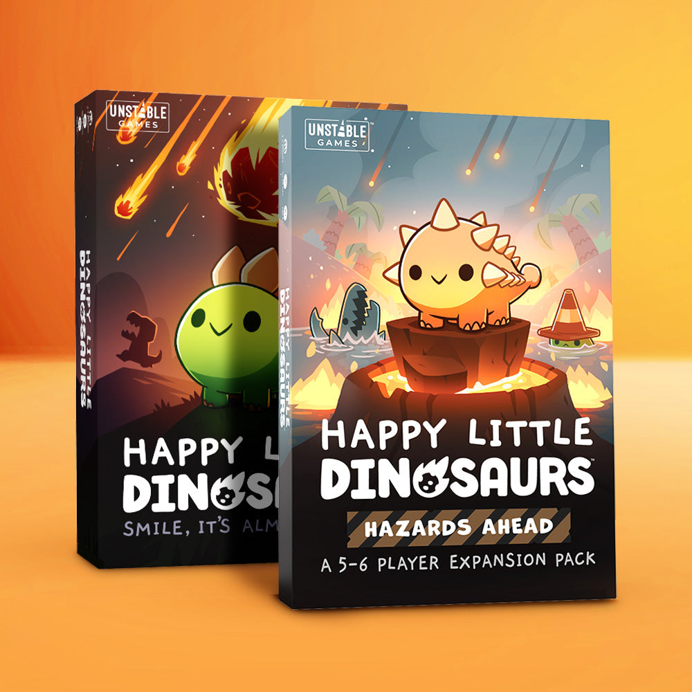 Happy Little Dinosaurs: Base Game + Hazards Ahead Expansion Bundle