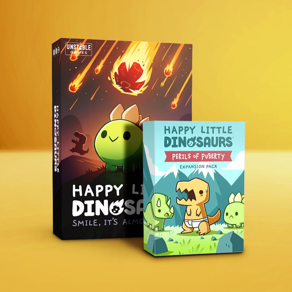 Happy Little Dinosaurs: Base Game + Perils of Puberty Expansion Bundle