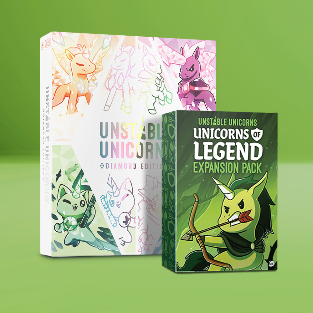 Unstable Unicorns: Diamond Edition: Base Game + Unicorns of Legend Expansion Bundle