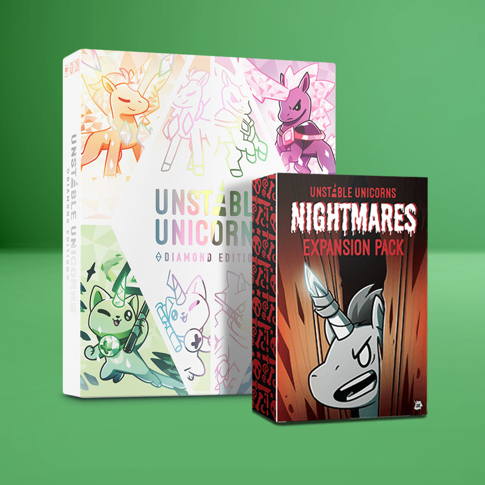 Unstable Unicorns: Diamond Edition: Base Game + Nightmares Expansion Bundle