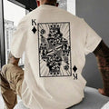Playing Card Print Round Neck Summer Outfits 2024 Regular Fit Streetwear Short Sleeve Crew Neck Summer Casual T-Shirts
