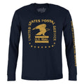 United States Postal Service Eagle Logo Long Sleeve Navy Blue T-Shirts