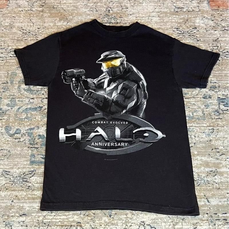VTG 2011 HALO Anniversary Shirt Black Video Game All Size Menswear T-Shirts