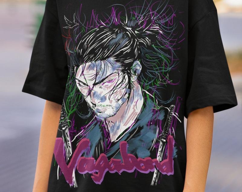 Vagabond Shirt Musashi Miyamoto Matahachi Honiden Anime Shirt Manga Japanese Gaming T-Shirts