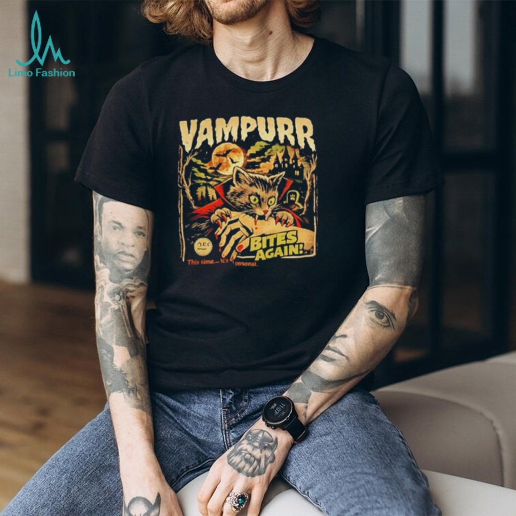 Vampurr Bites Again This Time It’s Personal Retro Horror Cat shirt