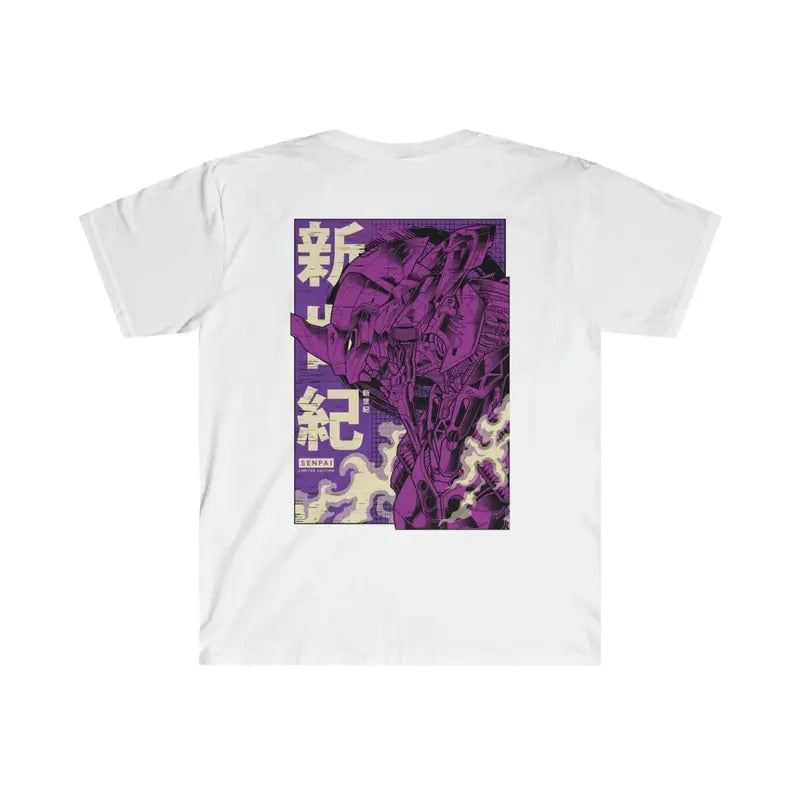 Vintage Evangelion Shirt Anime Shirt Evangelion Evangelion Shirt Man Woman Vintage Shirt Fan Shirt Top Menswear Underwear Streetwear Human Tropical T-Shirts